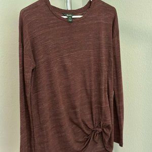 Roots Long Sleeve Orange Tie Knot Shirt